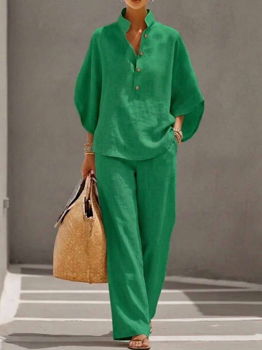 Marielle™ Linen-Cotton Two-Piece Set