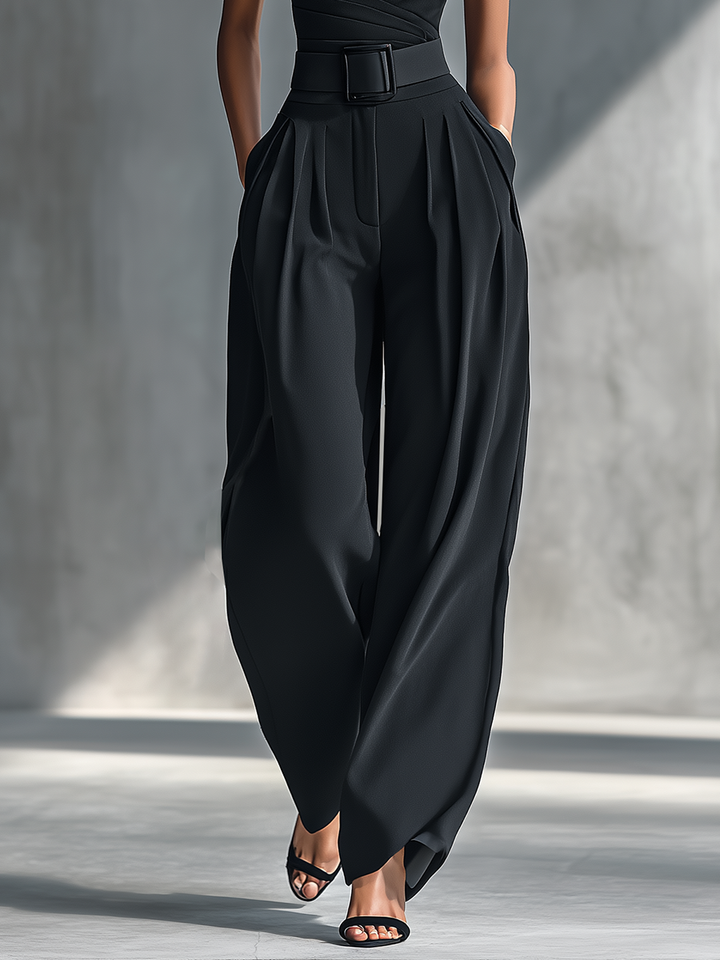 Vivienne™ Draped Wide-Leg Trousers