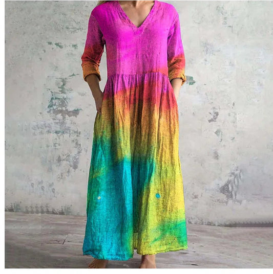Liora™ V-Neck A-Line Summer Dress
