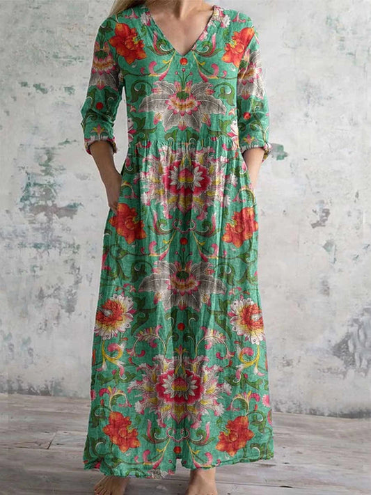 Estelle™ V-Neck A-Line Summer Dress