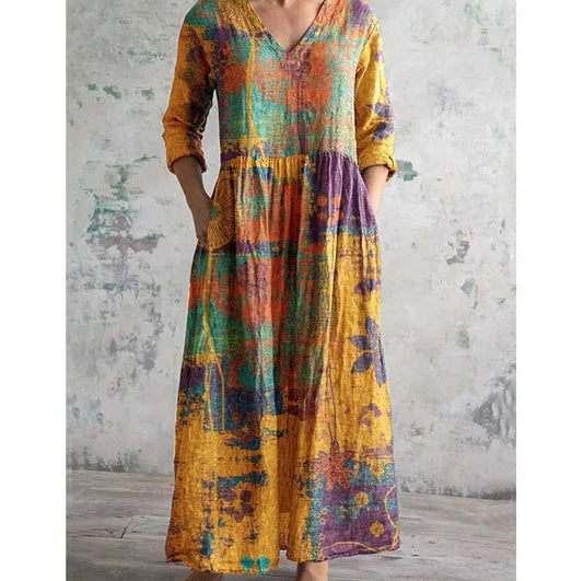 Genevieve™ V-Neck A-Line Summer Dress