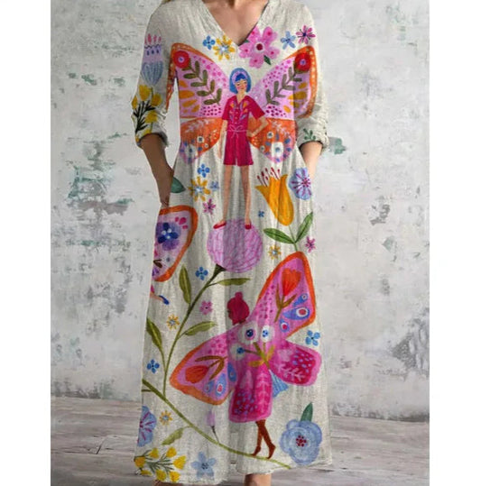 Lisette™ V-Neck A-Line Summer Dress