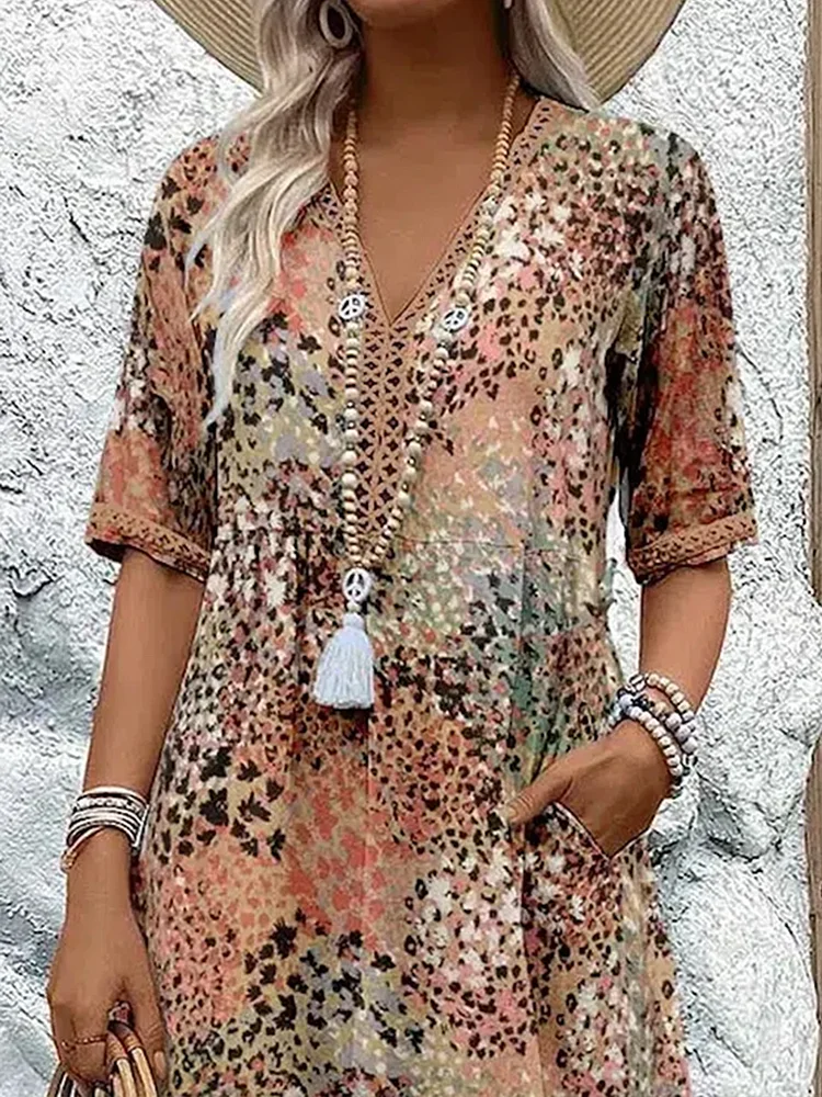 Celine™ Elegant Floral Midi Dress