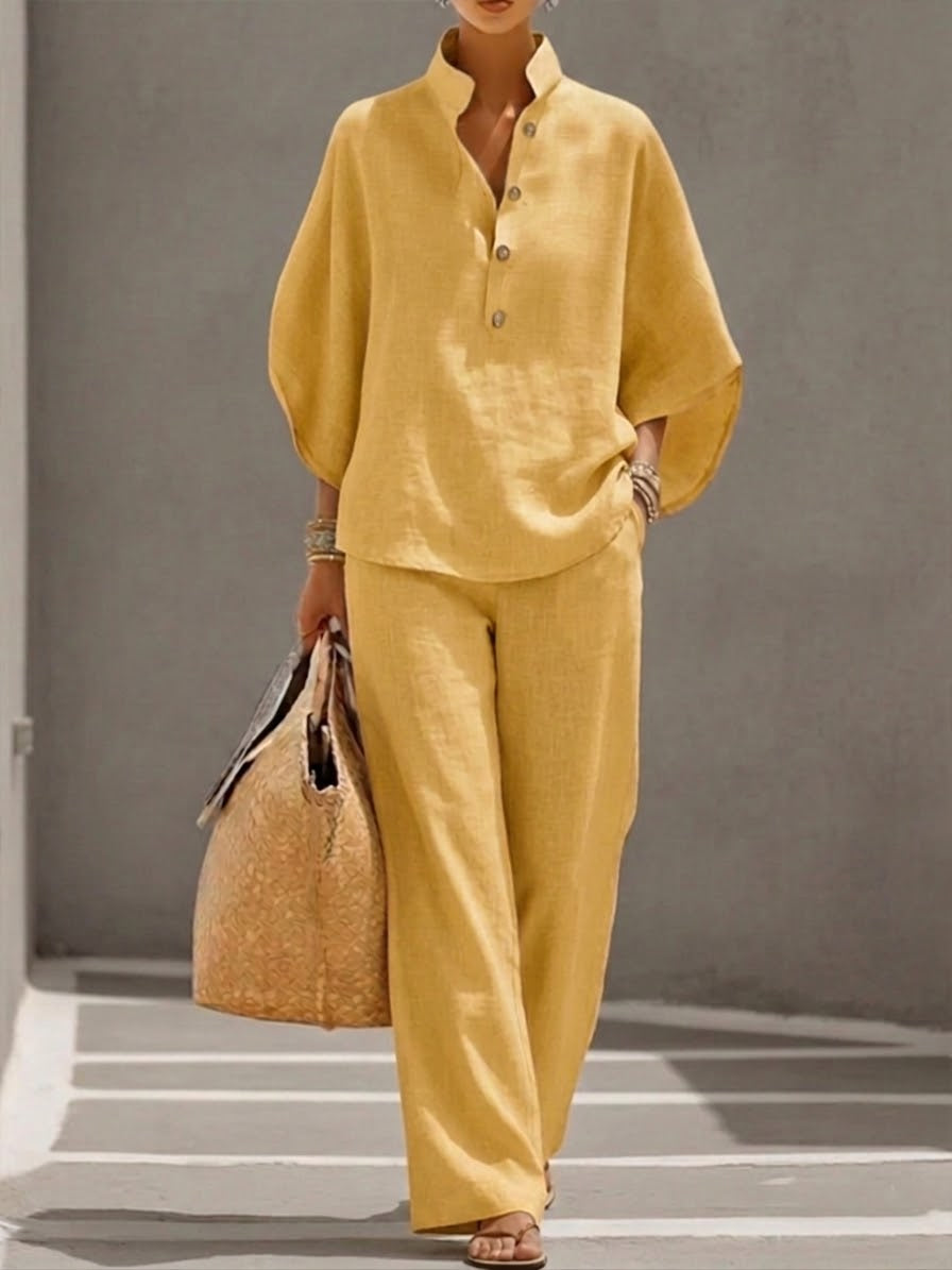 Marielle™ Linen-Cotton Two-Piece Set