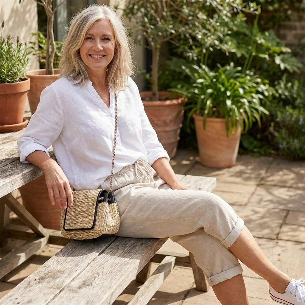 Adele™ Cotton-Linen Capri Pants