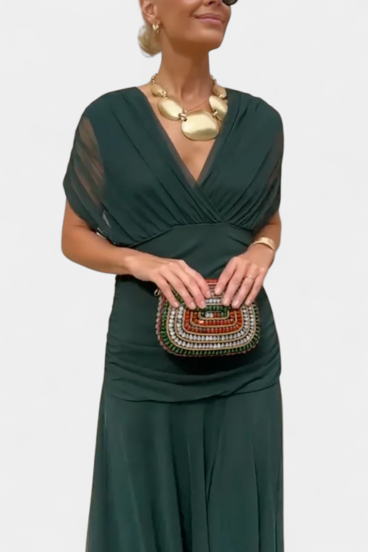 Hayden Laluna® | Elegant Dress With V-Neckline