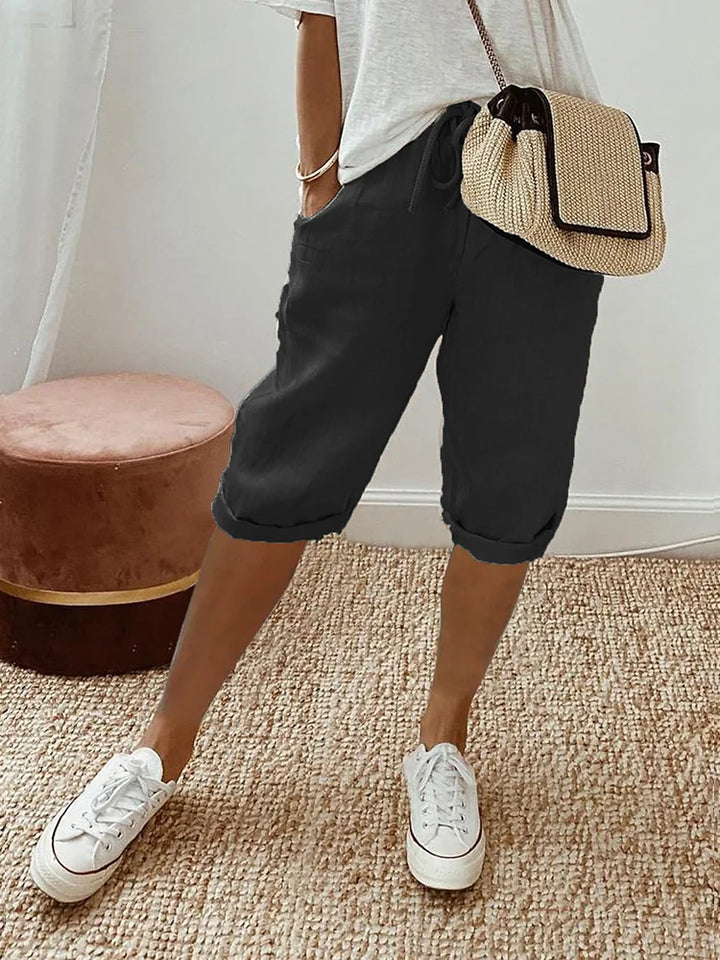 Adele™ Cotton-Linen Capri Pants