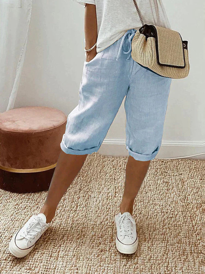 Adele™ Cotton-Linen Capri Pants