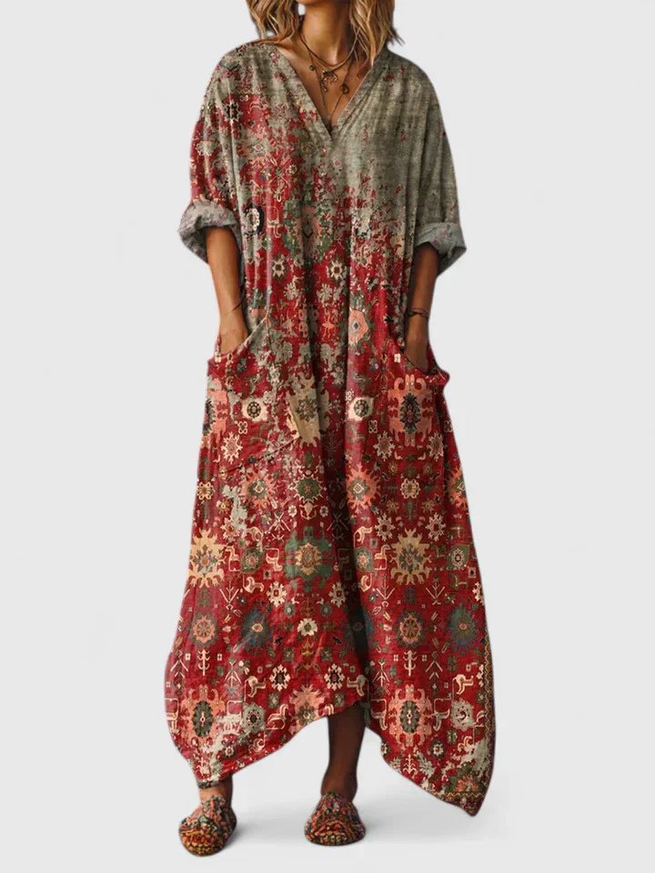 Alessandra™ Bohemian Printed Maxi Dress