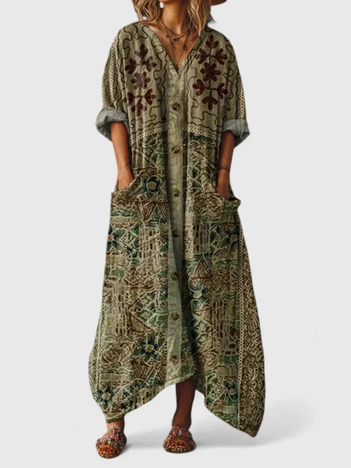 Alessandra™ Bohemian Printed Maxi Dress