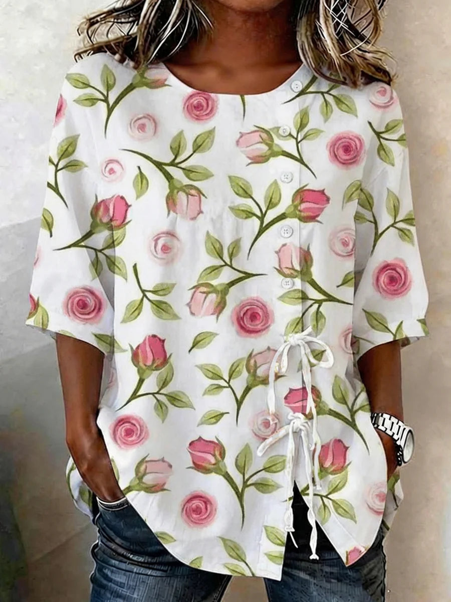 Rosalind™ Embroidered Linen Blouse