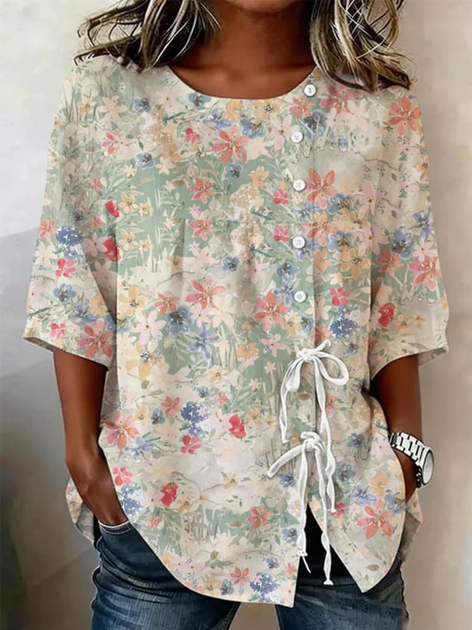 Elisabeth™ Embroidered Linen Blouse